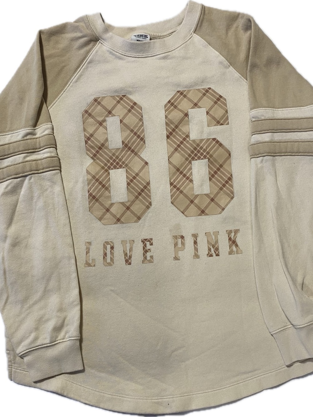 PINK Victoria's Secret Cream Crewneck Sweatshirt